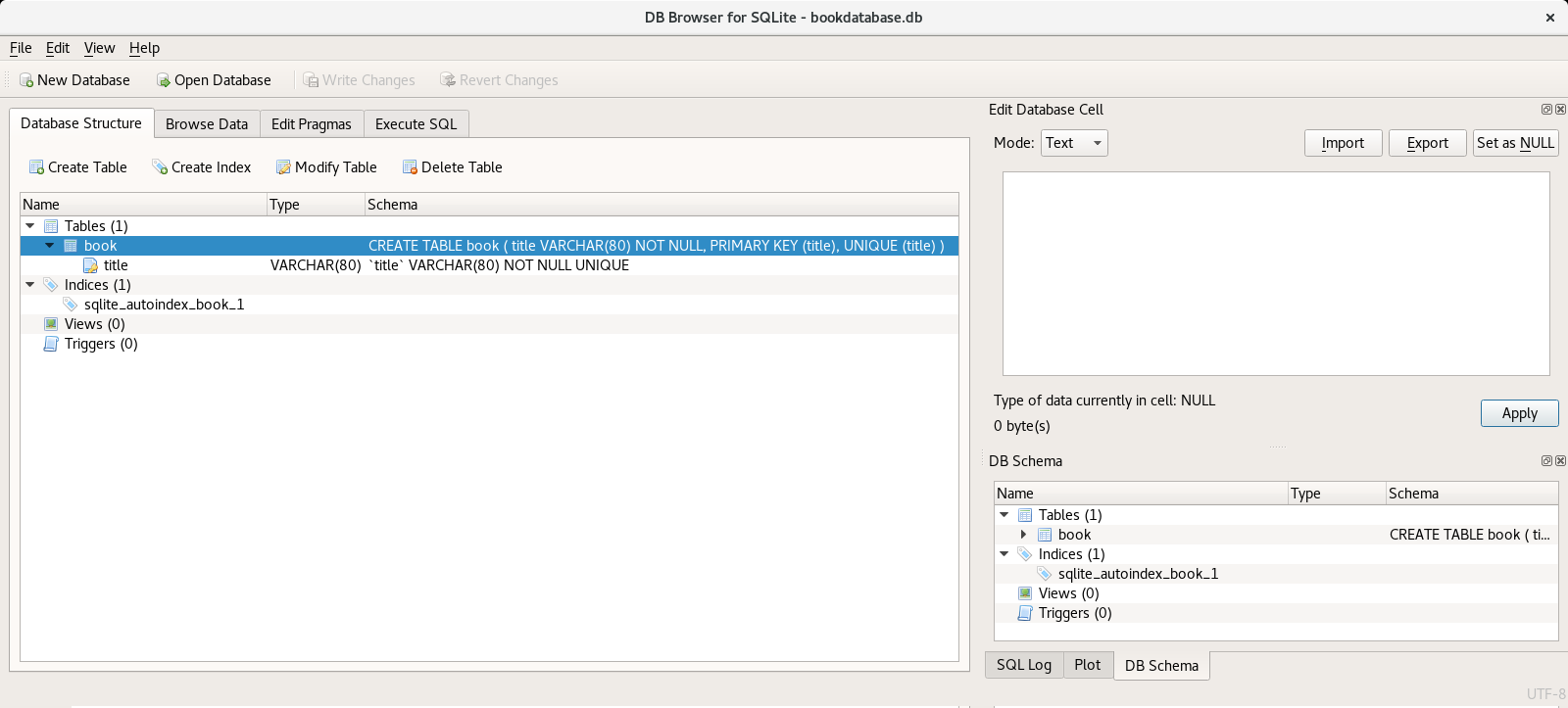 BookManager - Database Browser para SQLite